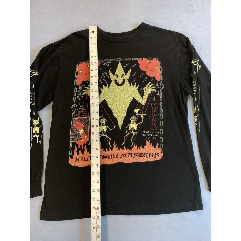 Wizard of Barge Kill Your Masters Goth Punk Streetwear Graphic Crewneck Men's M - Picture 4 of 6